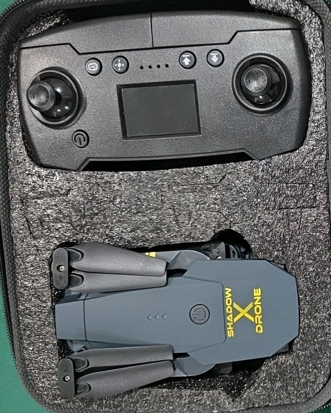 “Shadow X Drone Foldable RC Quadcopter HD Camera + Remote + Case + Accessories”