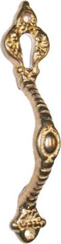 (5 Pack) Victorian Vertical Keyhole Finger Pull Brass