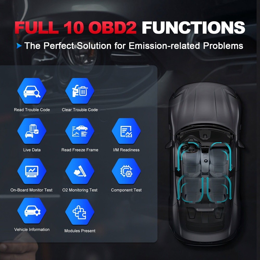 XTOOL D5S OBD2 Scanner Engine Transmission ABS SRS Code Reader Diagnostic Tool