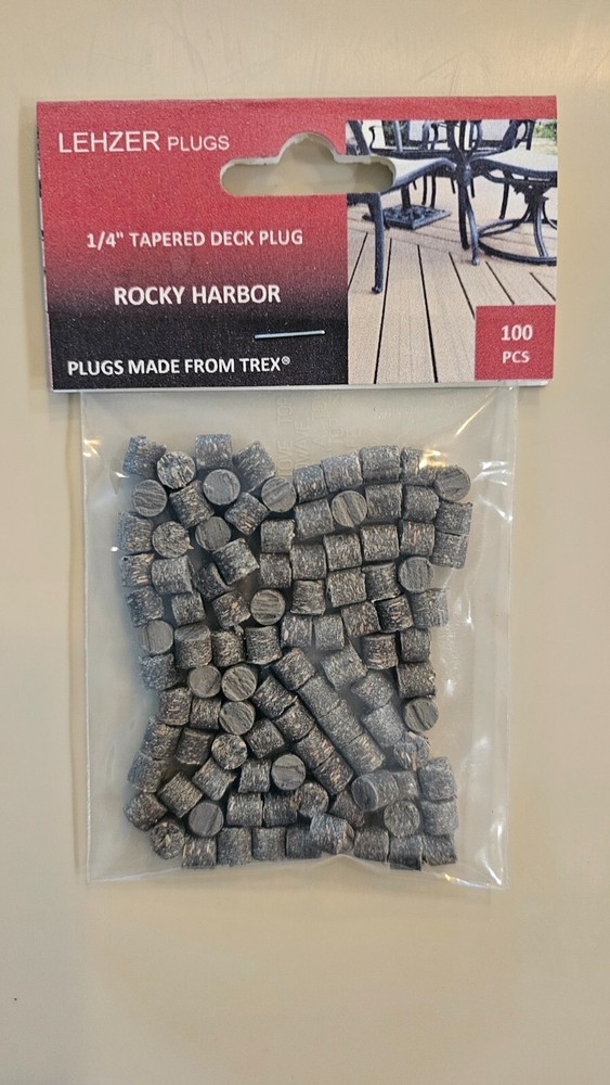 New 1/4" Trex "Rocky Harbor" Plugs for Composite Decking