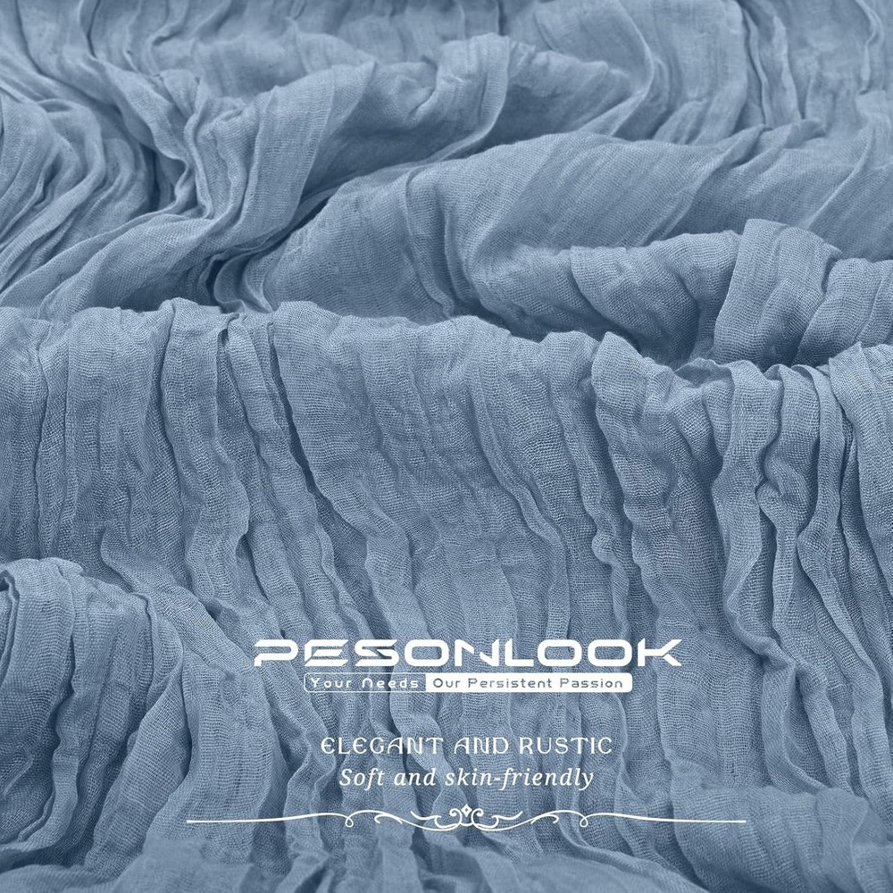 24 Pack Dusty Blue Cheesecloth Table Runner, 10FT 24 Pack,