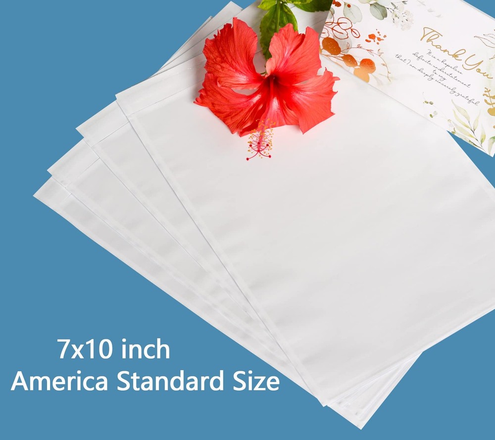 100 PCS 7"x10" Packing List Envelopes - Clear -Adhesive /Mailing Envelope Pou...
