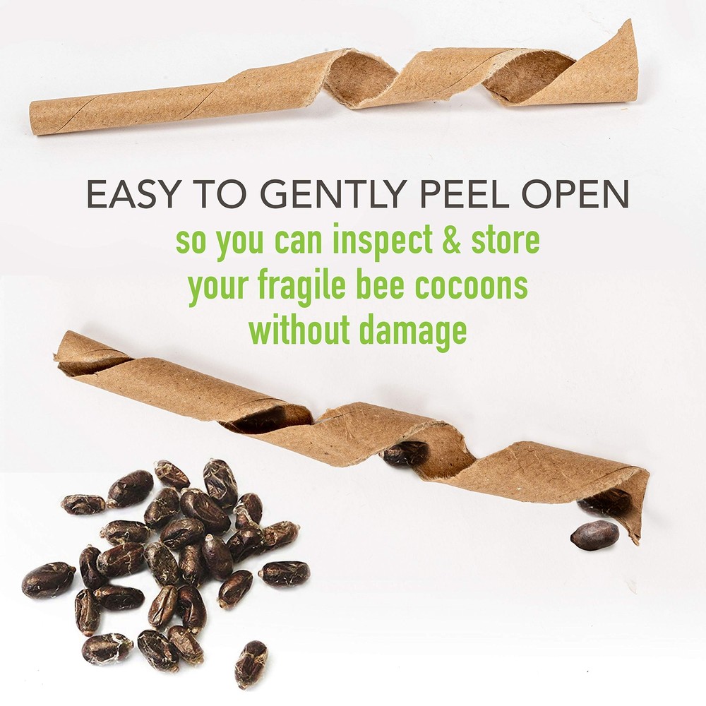 125 Pcs Mason Bee Paper Inserts Beekeeper Cardboard Replacement Inserts