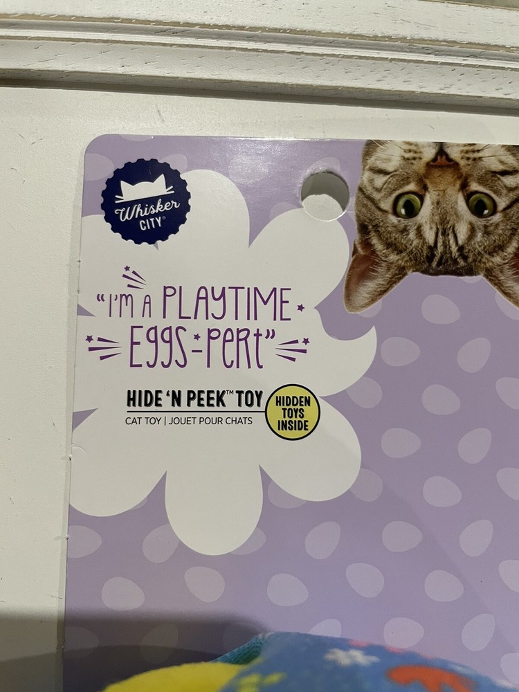 Whisker City Hide N’ Peek Toy Easter Egg Shell Burrowing Toy