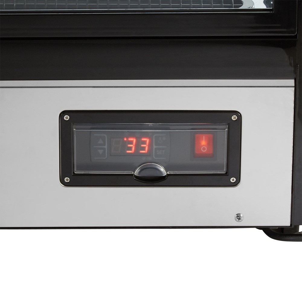 48" Black Refrigerated Countertop Bakery Display Case with LED Lighting