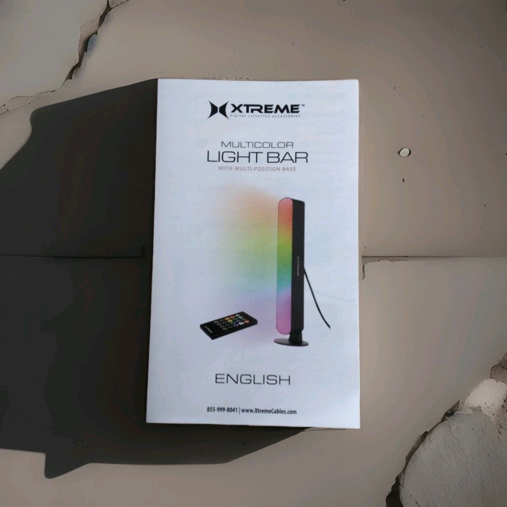 Xtreme Multicolor LED Light Bar, Color Changing, Remote Control, Adjustable Base