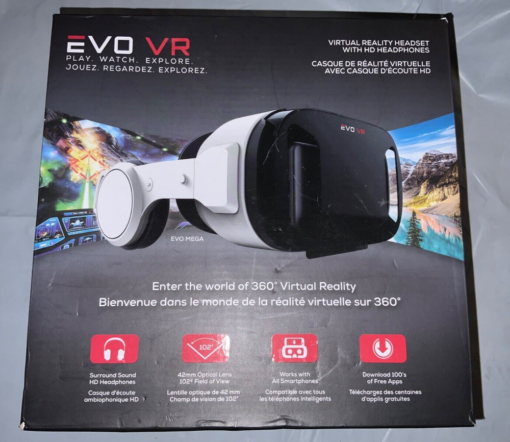 EVO MEGA VR WIRELESS VIRTUAL REALITY HEADSET for iOS, ANDROID