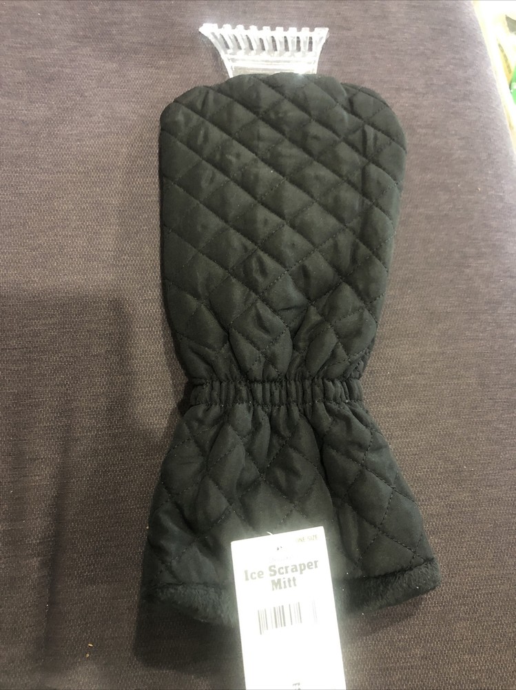 Mark Feldstein Deluxe Windshield Ice Scraper Mitt, Insulated - Black - One Size