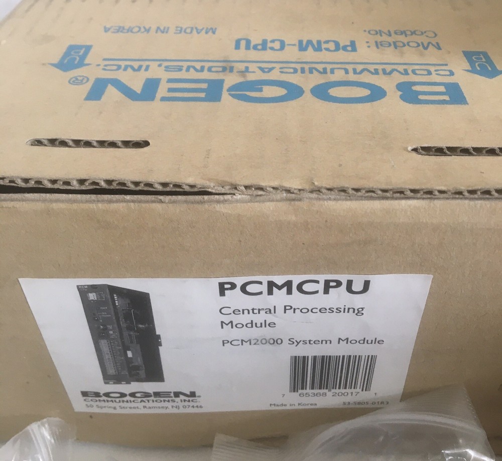 Bogen PCMCPU Central Processing Module PCM2000 Zone Paging System