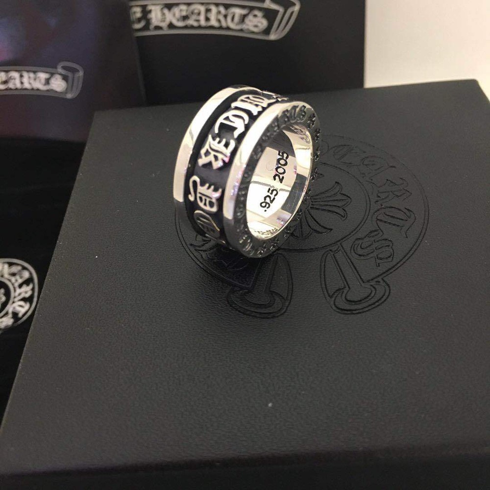 New Version Authentic Chrome Hearts Silver Rolling Ring