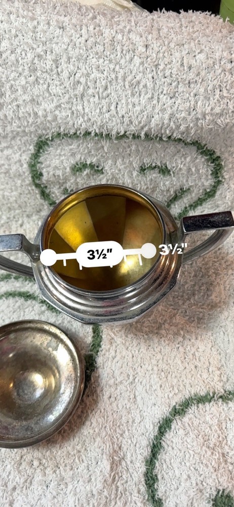 vintage, silver-plated lidded sugar bowl,