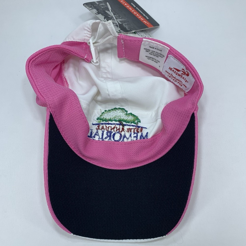 OKC Memorial Marathon Running Hat White Pink OSFA Adjustable Strap Cap w Tags