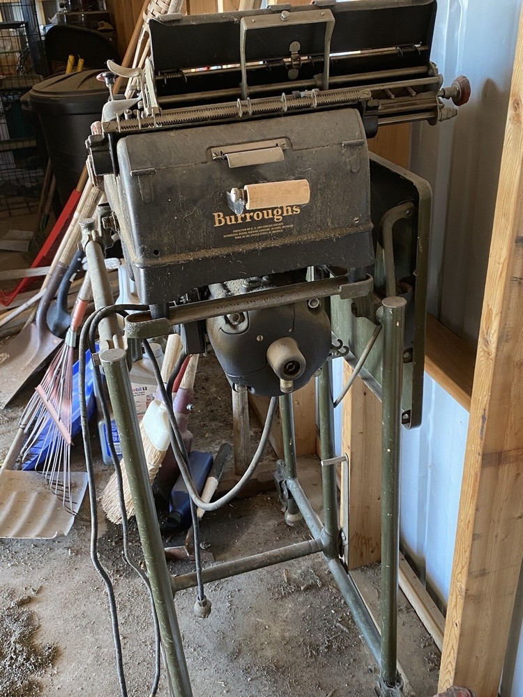 Burroughs Adding Machine with Stand
