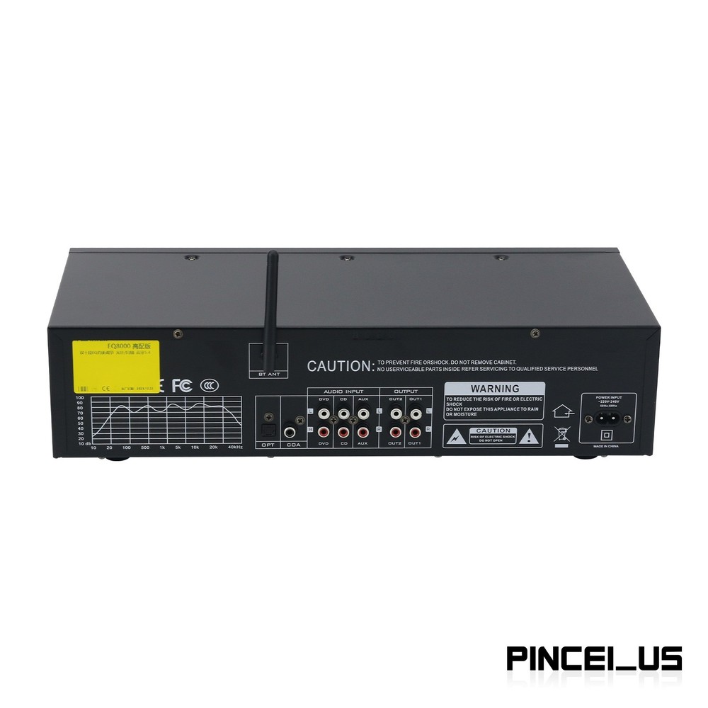 EQ8000 220V Green LED EQ Equalizer Bluetooth5.4 Digital Audio Decoder Processor