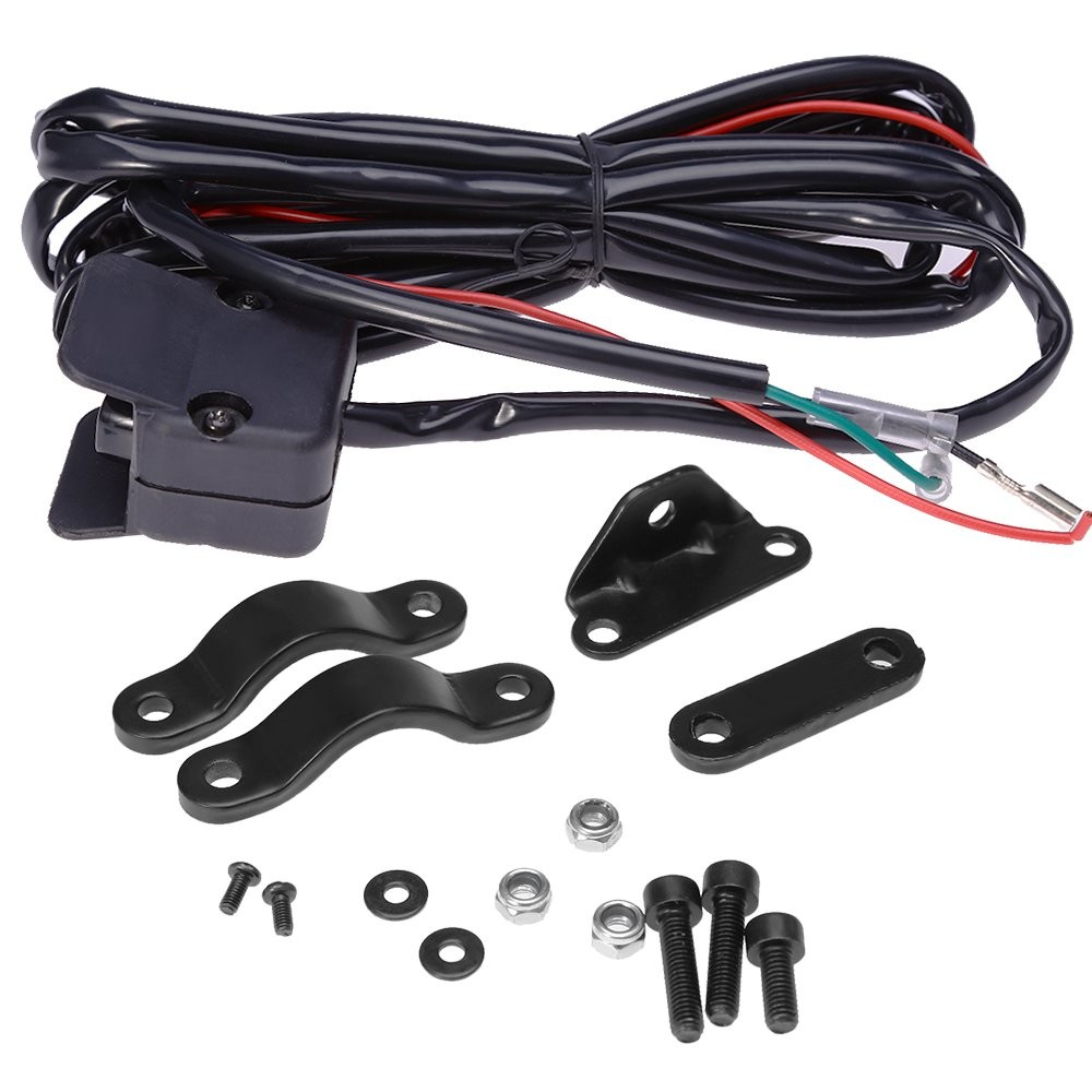 Saihisday 12V Winch Rocker Thumb Switch with Mounting Bracket Handle Black