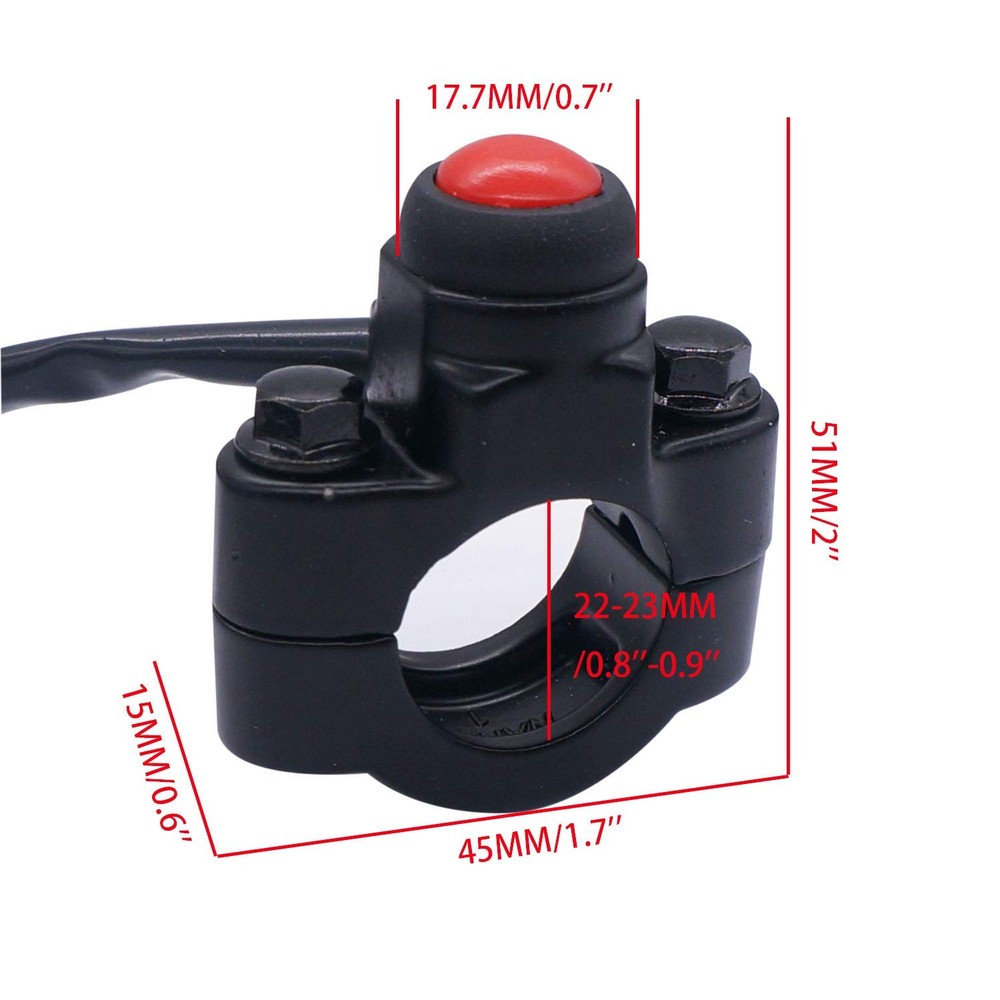 weideer 12V Motorcycle Engine Stop Start Kill Switch ON/Off CNC gray