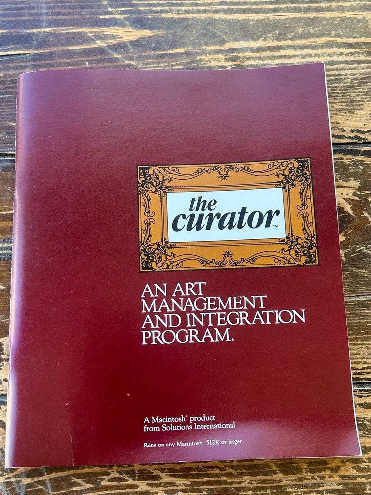 Vintage Macintosh The Curator Art Management Integration Program Manual