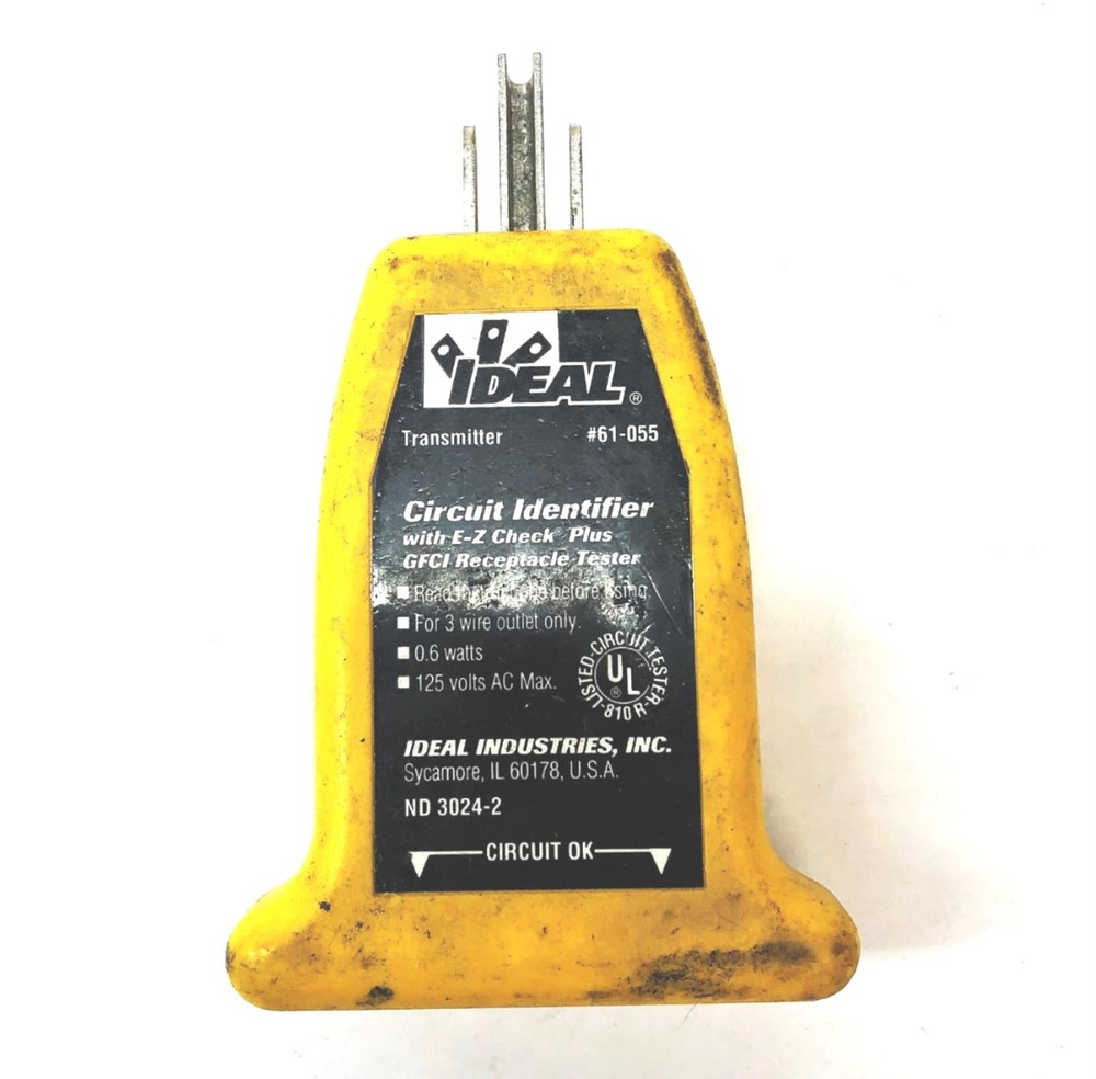 Ideal 2 Piece Automatic Circuit Identifier Set 61-055 USED