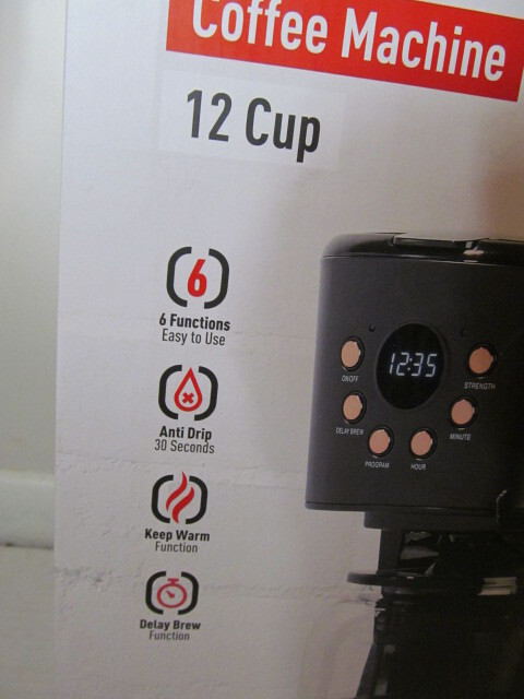 Haden 12 Cup Programmable Coffee Machine 75075, Black