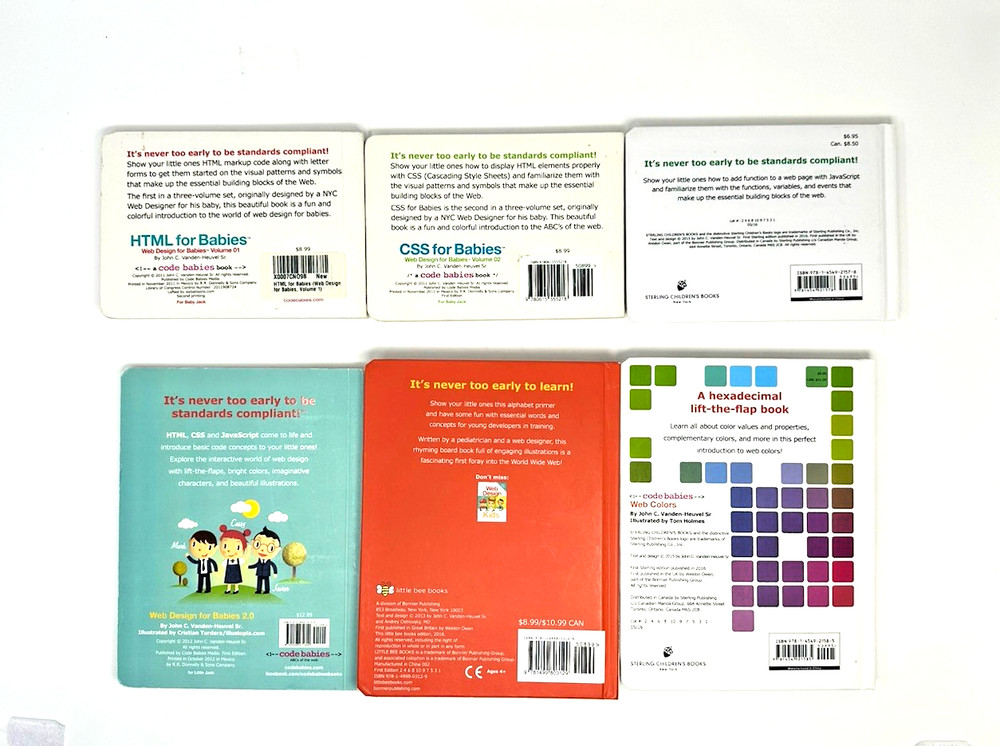 code babies Web Design, HTML, CSS, Javascript for Babies; ABC of the web color