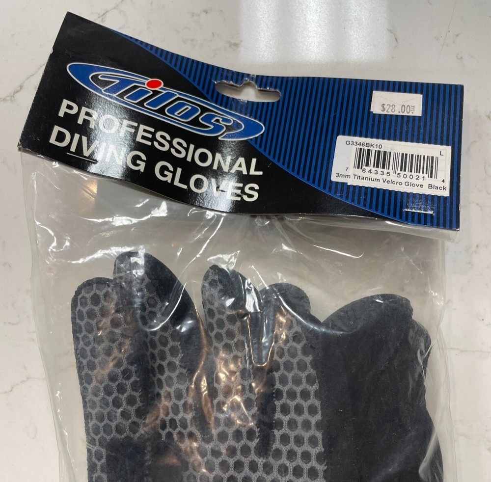 Tilos Professional Diving Gloves - 3mm Titanium - Size Large
