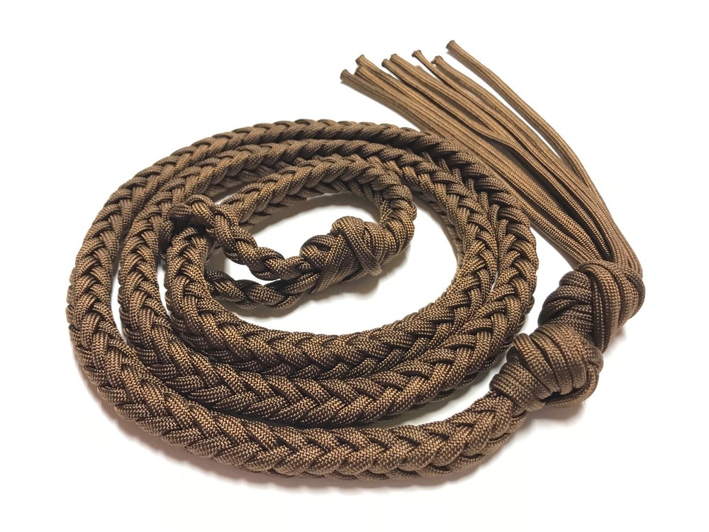 dark brown over and under Paracord whip