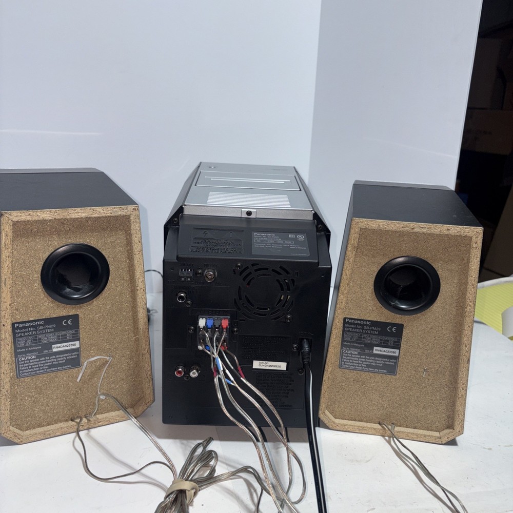 Panasonic SA-PM29 Mini Stereo 5 Disc CD MP3 Changer Cassette Player / Recorder