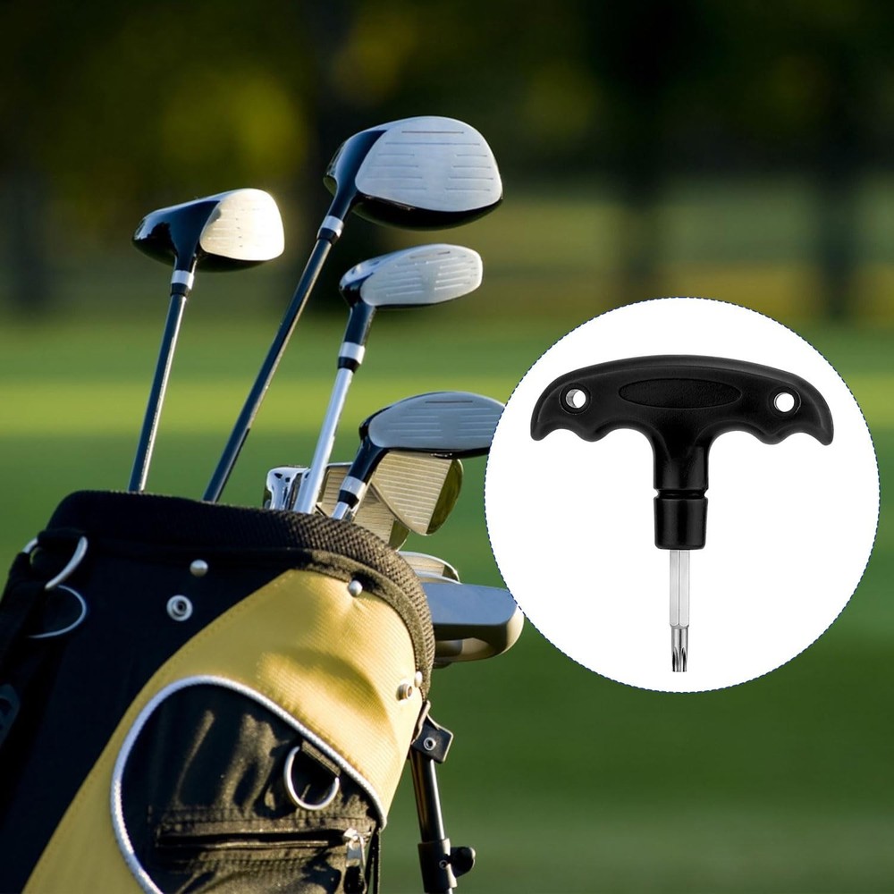XIHIRCD Golf Torque Wrench, Adjustable Tool with Plastic Handle M, Black