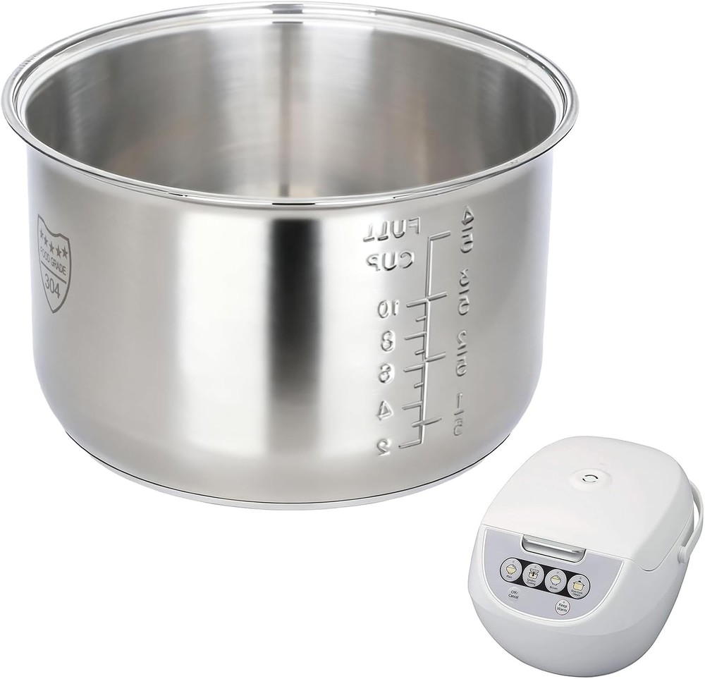 Rice Cooker 10 Cup Inner Pot Compatible with Tiger Standard, Silver