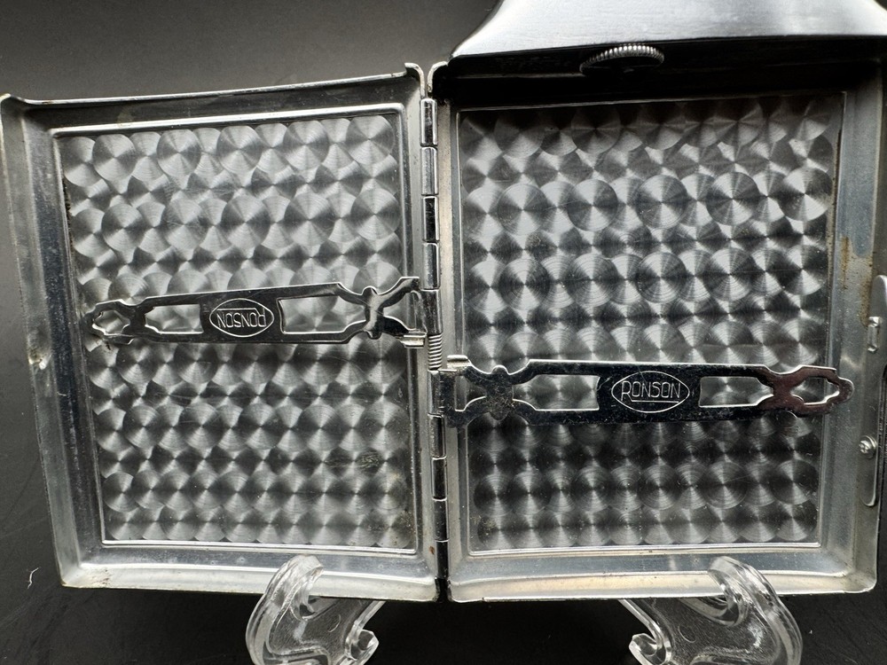 Vintage Ronson Art Deco ~ Mastercase Cigarette Case & Lighter, Very Nice!
