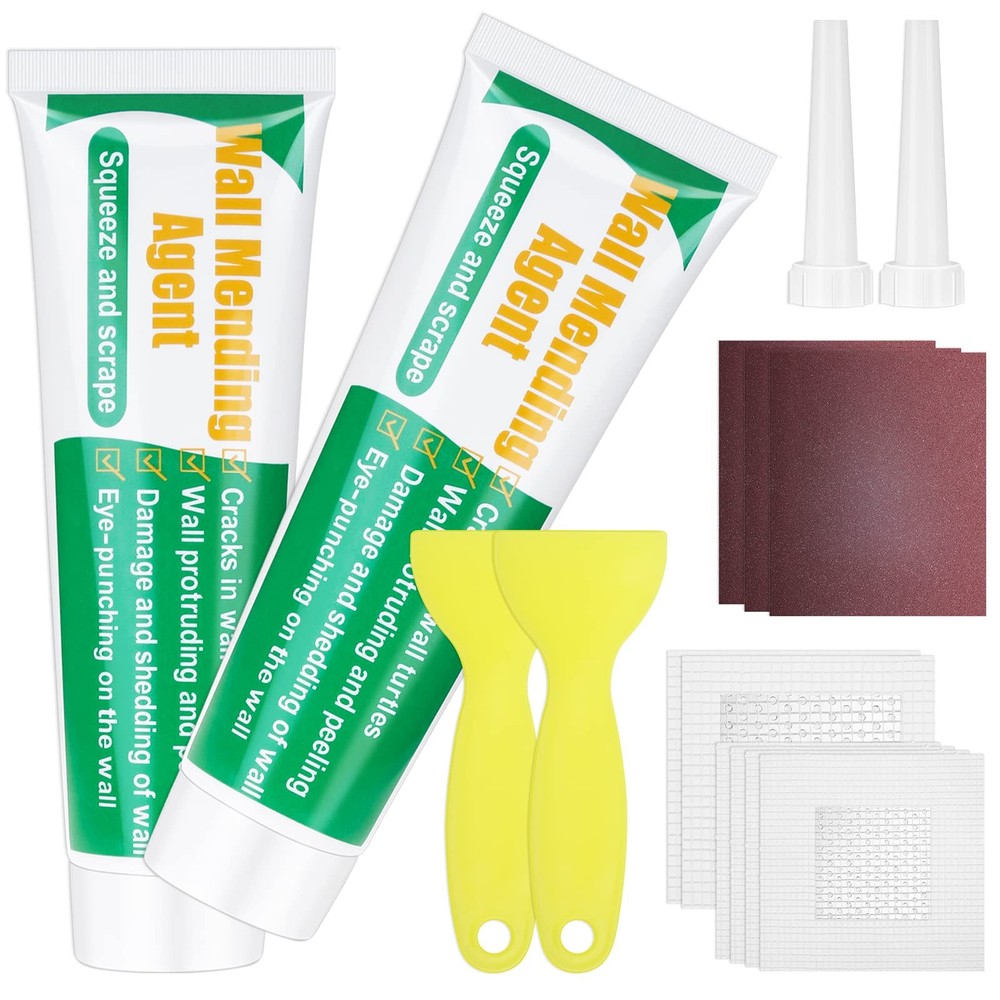 Drywall Repair Kit - Large Hole Patch, Wall Mending Agent with Scraper - Easy...