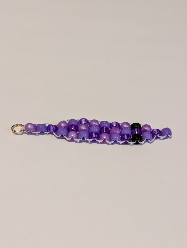 Purple Worm Kandi Key Chain