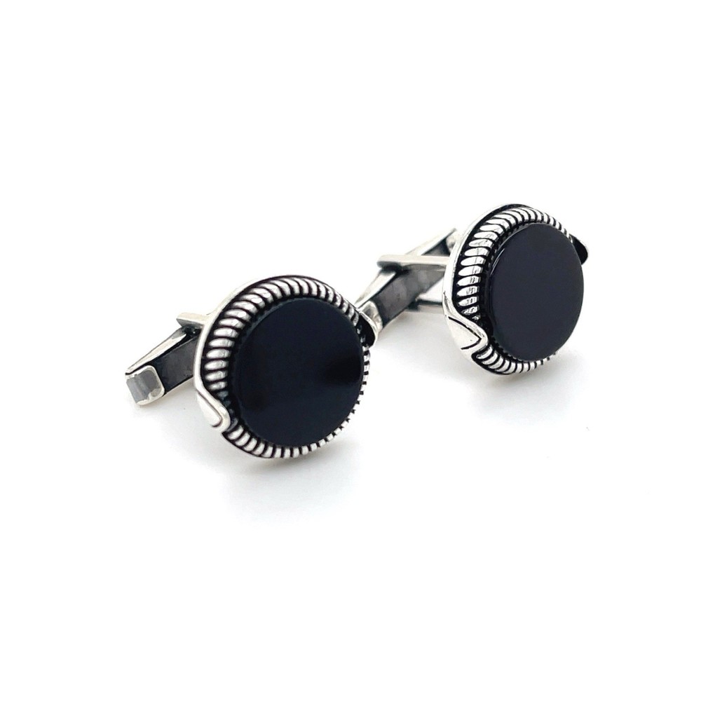 925 Silver Cufflinks with Chalcedony.