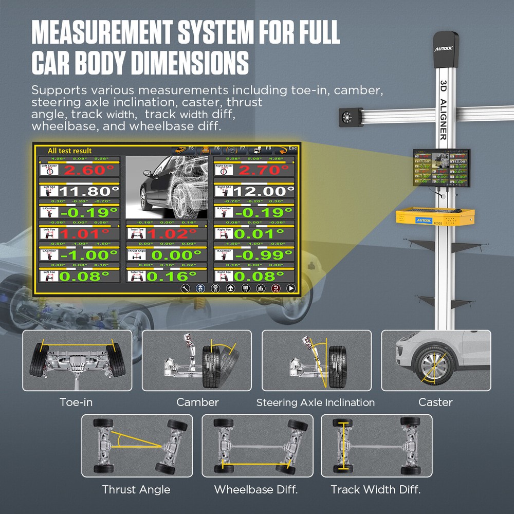 Wheel Alignment Machine Fully Automatic 3D Tire Aligner System Alignment Tool