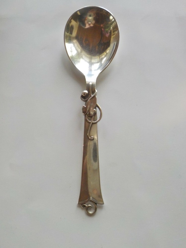 COHR Denmark IVY Sterling Silver 6" Sugar Spoon