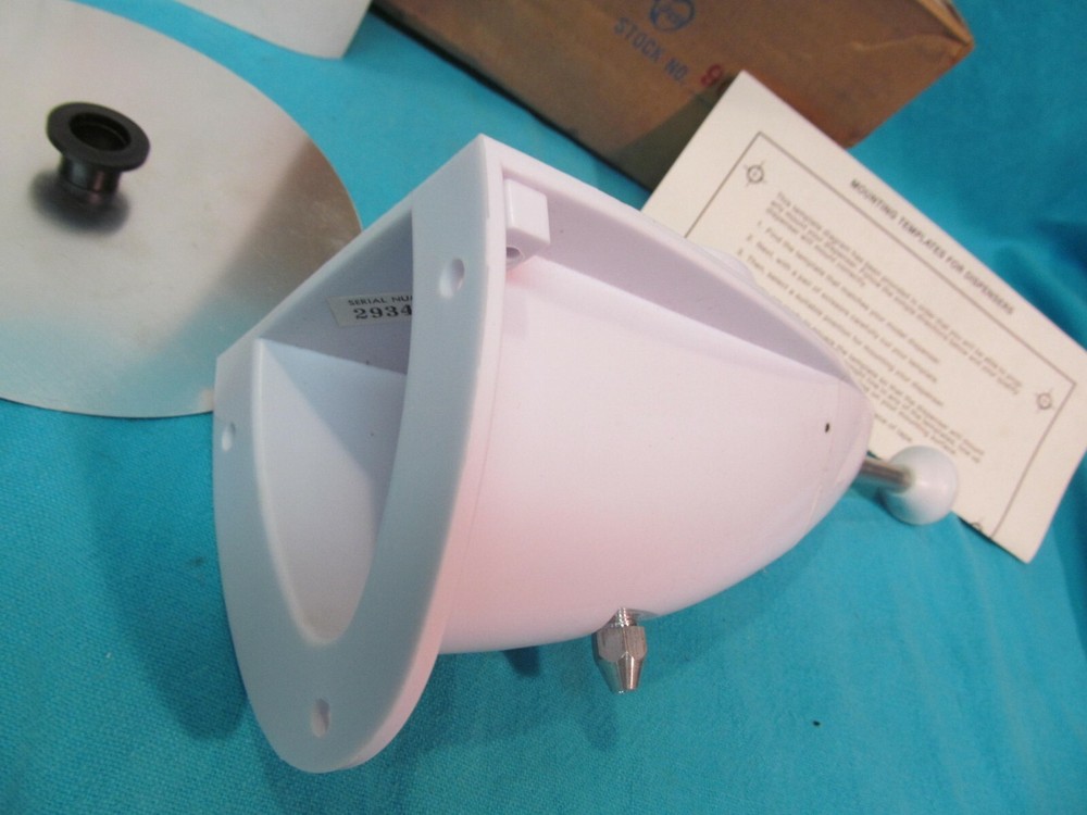 NOS WALL MOUNT PUSH TYPE SOAP DISPENSER #90-905