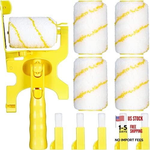 9 Set Paint Edger Combo Kit Paint Edger Roller Brush Multifunctional Handheld