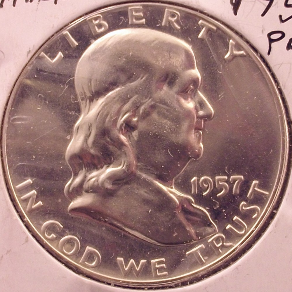 1957 Proof Franklin Half Dollar "90% Silver"