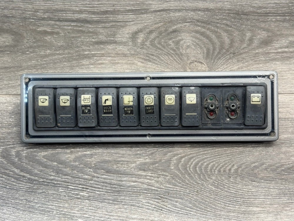 Wellcraft Boat Marine Dashboard Metal Switch Panel Breaker Panel