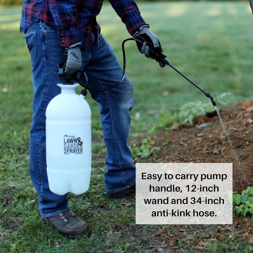 Translucent 2-Gallon Lawn & Garden Sprayer with Adjustable Nozzle for Precision