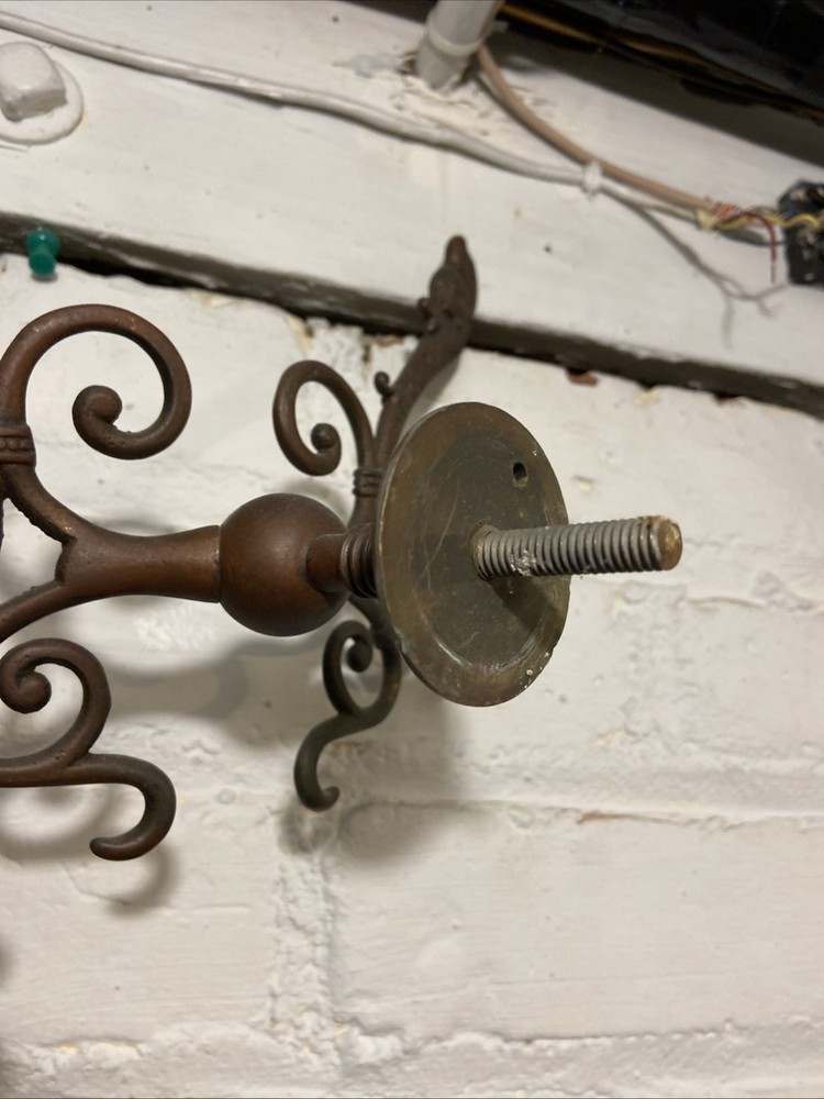 Antique Solid Brass Dragon Sea Serpent Double Hook Wall Mount