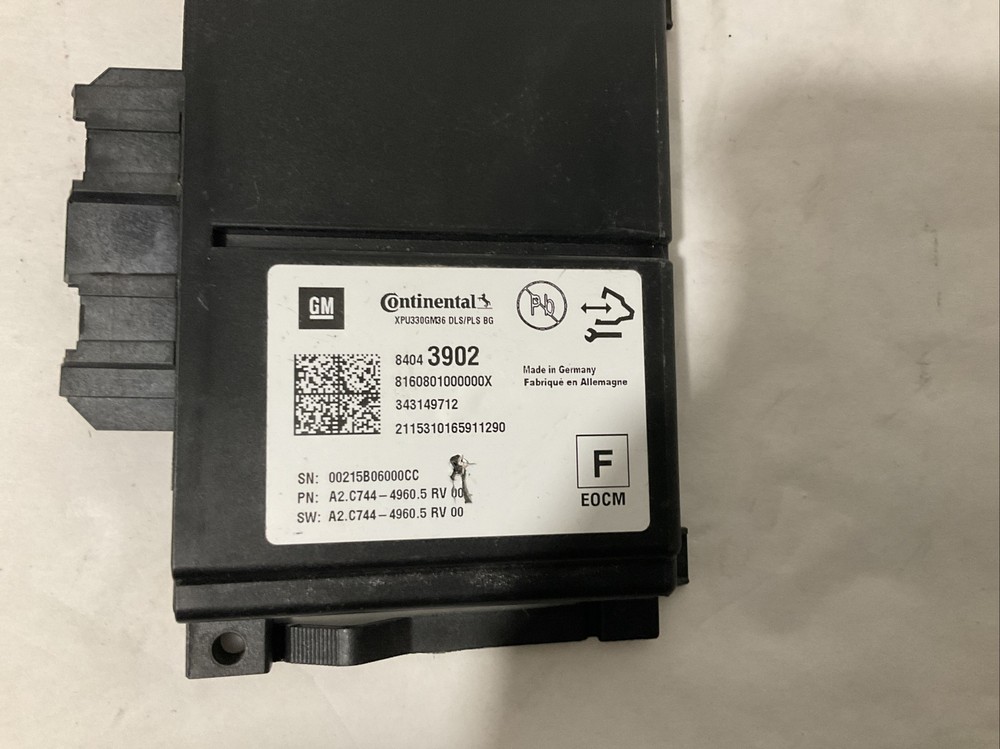 2017 CHEVY MALIBU COLLISION AVOIDANCE/MITIGATION CONTROL MODULE OEM 84043902