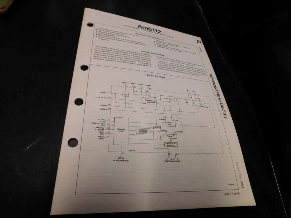 Electronics Specification Guide Advanced Micro Devices AM6112