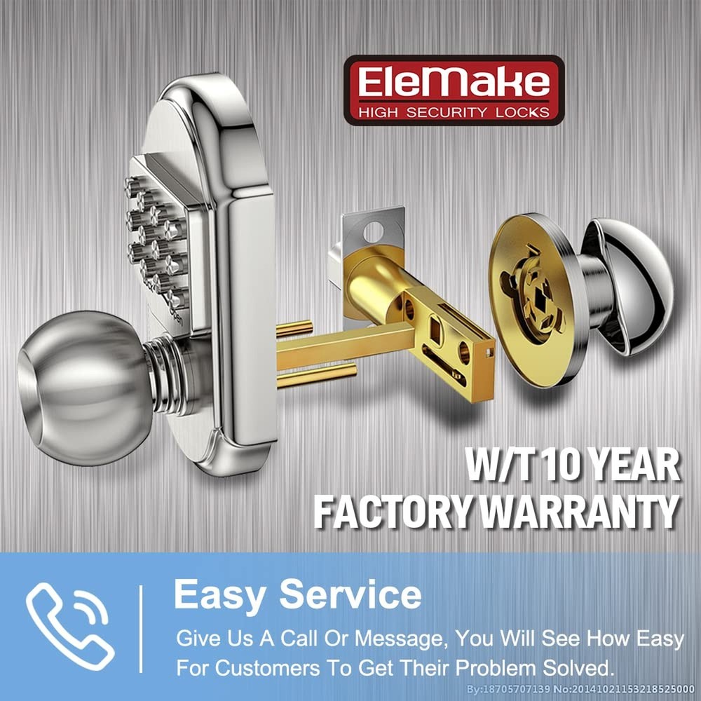 Keyless Entry Door Lock with Keypad - Keyless Deadbolt Lock, Digital Code Sec...