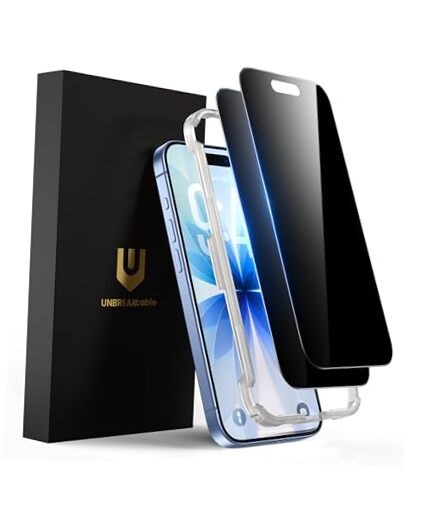 Privacy Screen Protector for Shatterproof Tempered Glass [True iPhone 17 Black