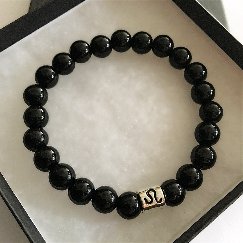 Leo Bracelet Black Obsidian Bead