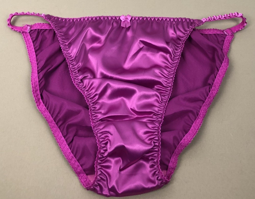 Satin String Panty Magenta XL