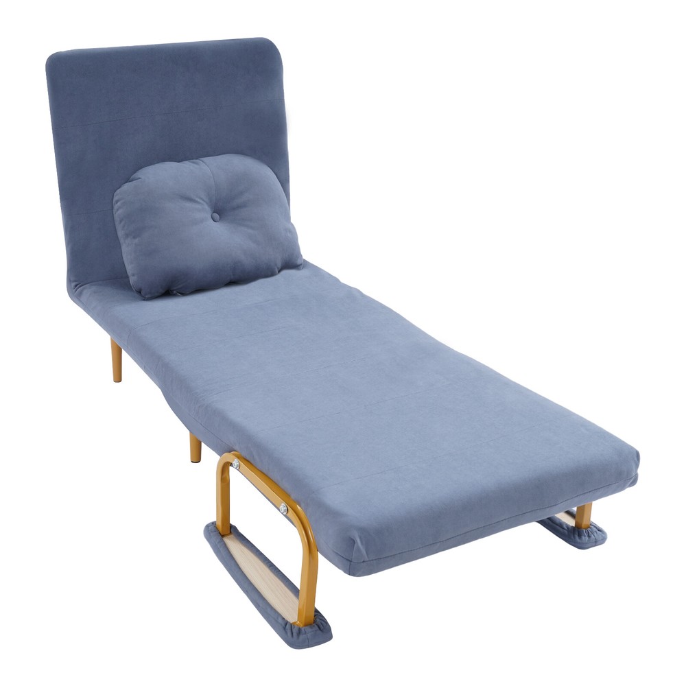 Versatile Folding Sofa Bed with Iron Frame and Soft Sponge, 68x190cm