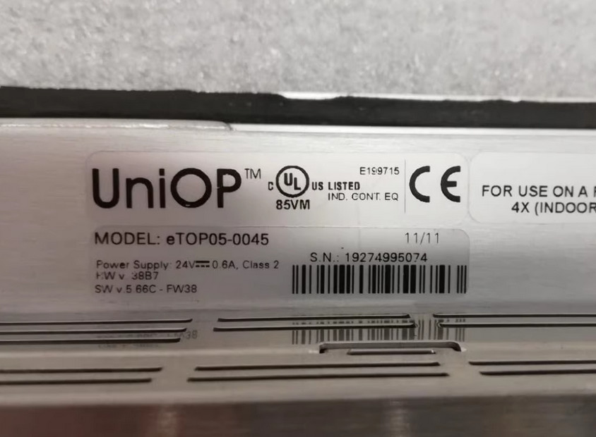 UniOP eTOP05-0045 Touch Screen Panel human-machine interface