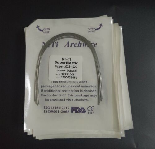 10Pcs Dental Orthodontic Super Elastic Niti Arch Wires Rectangular Natural Form